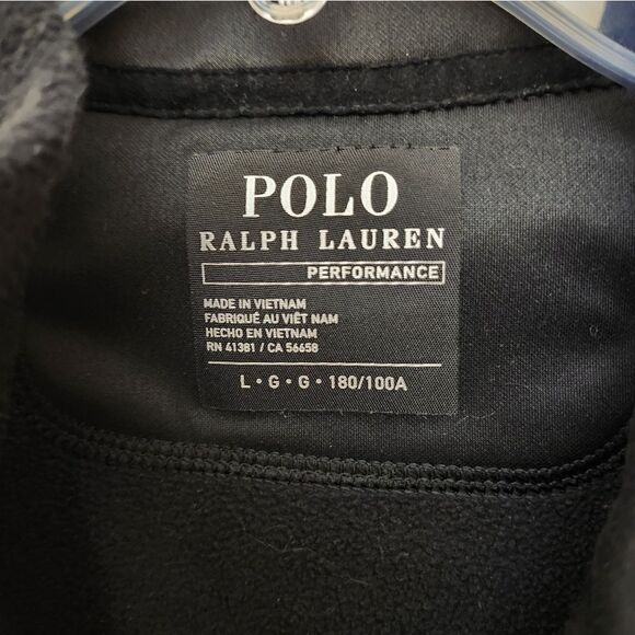 Polo by Ralph Lauren‎ Performance Black  full zip jacket Size LG - Picture 9 of 11